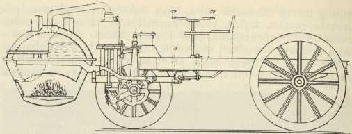 sl. 2. Samopokretna kola s parnim motorom, Nicolas J. Cugnot, 1769