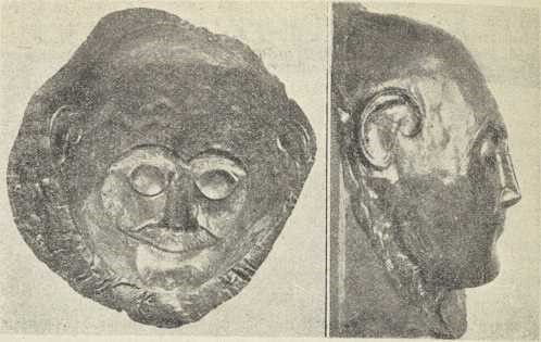 Sl. 13. Mikena, Mrtvačka maska iz groba (Bossert)